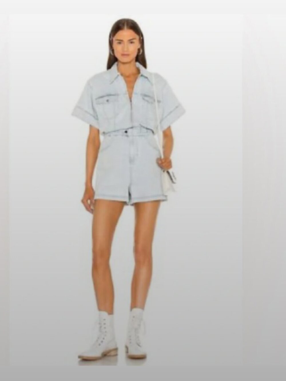 WeWoreWhat Flight Denim Romper